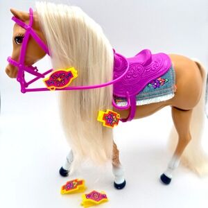 BARBIE Mattel High Stepper Horse 1993 Saddle Bridle Accessories Vintage WORKS!